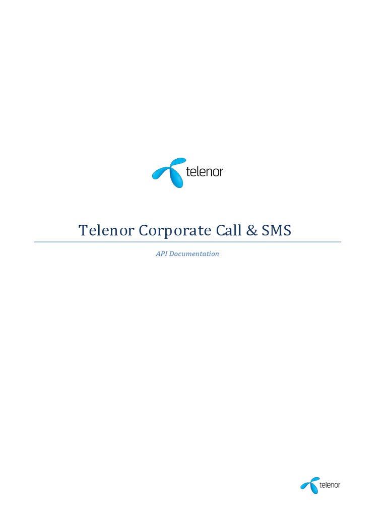 Telenor Corporate Call & SMS: API Documentation | Download Free PDF ...