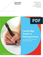 Cambridge Timetable Zone 3 Guide To Making Entries November 2019
