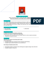 CV - Anjilita Fatimah Rizalni PDF
