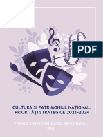 CULTURA SI PATRIMONIUL NATIONAL. PRIORITATI STRATEGICE 2021-2024