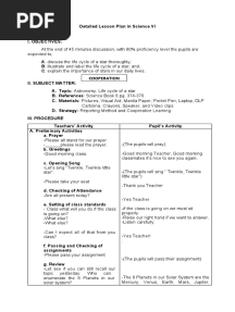 Life Cycle of A Star Detailed Lesson Plan