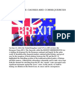 Brexit Issue-Causes and Consequences