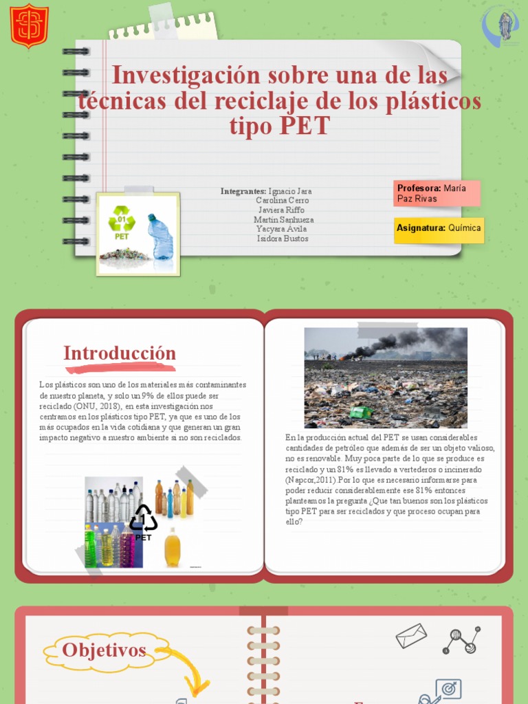 Tecnicas de Reciclaje Del PET | PDF | Reciclaje | El plastico