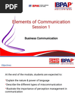 Elements of Communication: Session 1