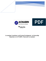 Accounting Consultancy and System Development: An Internship Experience at ACNABIN, Chartered Accountants
