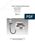 Service Manual For Volumetric Infusion Pump Green Stream ARGUS 707