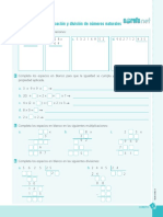 MAT5P - U3 - Ficha Nivel Cero Multiplicación y División de Números Naturales