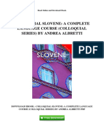 Colloquial Slovene A Complete Language Course Colloquial Series by Andrea Albretti PDF
