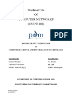 Practical File of Computer Networks (CSEN3102) : Bachelor of Technology IN Computer Science and Information Technology