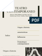 Teatro contemporáneo: orígenes e influencias