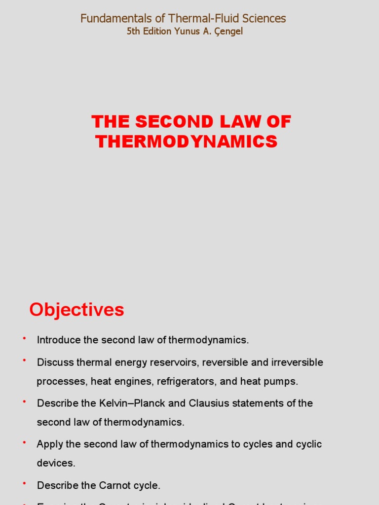 Understanding the Second Law of Thermodynamics | PDF | Second Law Of ...