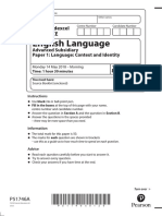 English Language: Pearson Edexcel Level 3 GCE