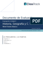 Historia, Geografía y C. Sociales - Historia, Geografía y C. Sociales - Evaluación Unidad 2 - ClassTrack