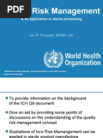 Quality Risk Management: & Its Application in Sterile Processing