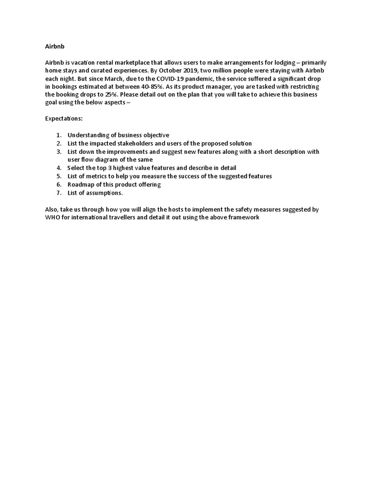 Airbnb Case Study Pdf Business Computers
