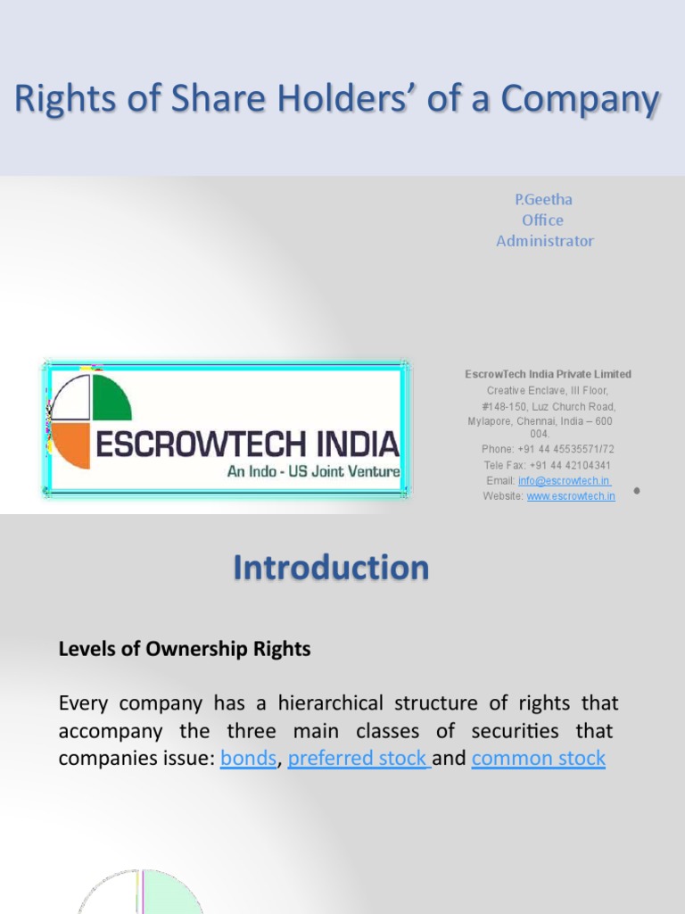 Shareholder Rights Explained | PDF | Stocks | Dividend