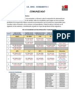 Comunicado Rol de Examenes de Subsanación PDF