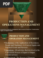 PRODUCTION AND OPERATION Intro