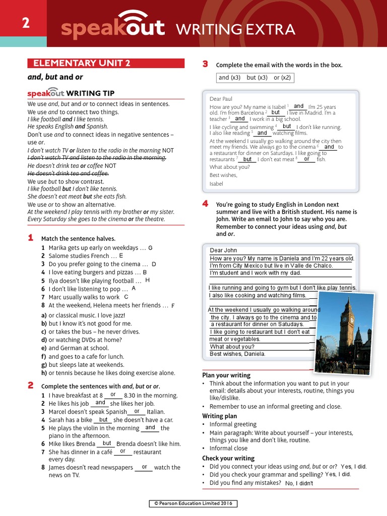 Writing Extra: Elementary Unit 2 | PDF | Restaurant And Catering | Foods
