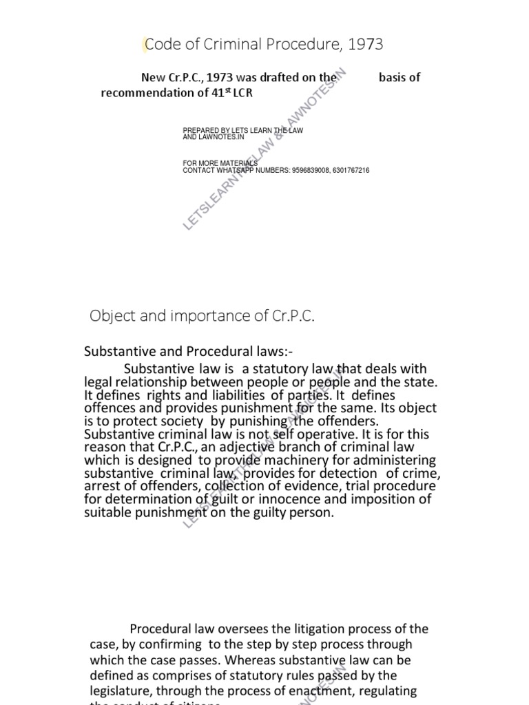 CRPC - Full - Material - by - Letslearnthelaw - and - Lawnotes - in ...