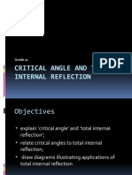 Critical Angle and Total Internal Reflection