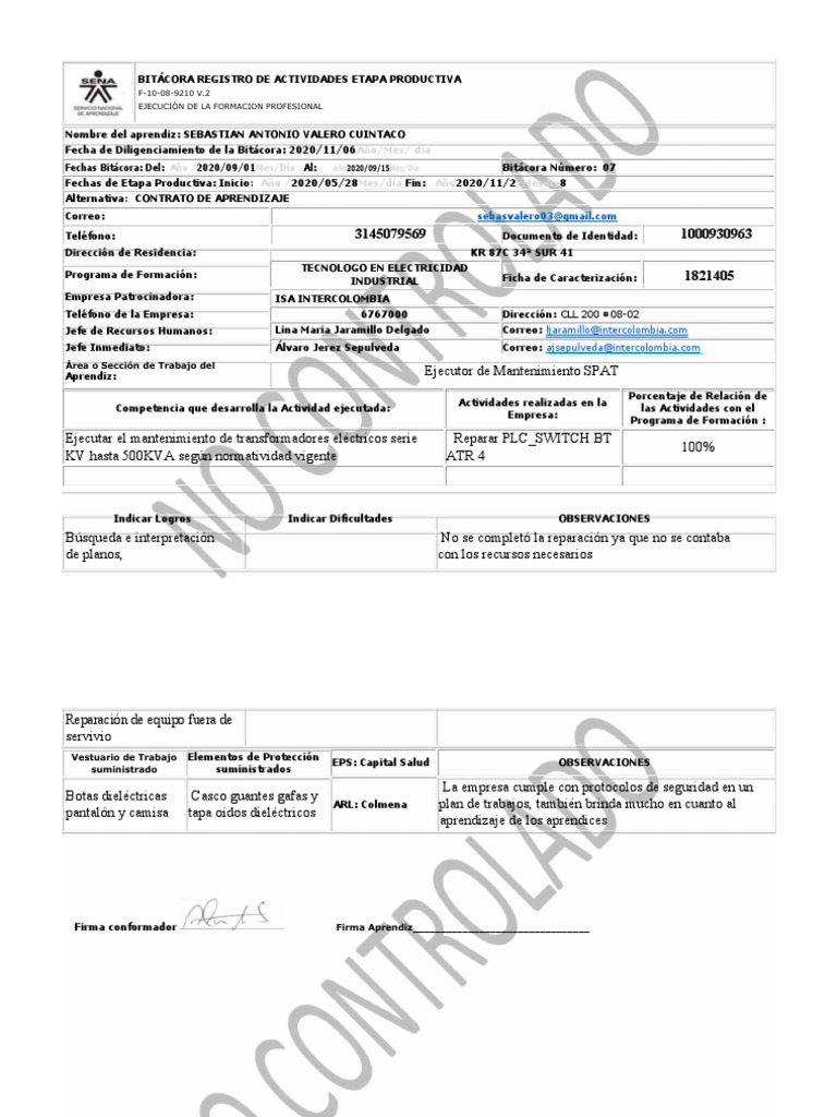 Bitácora de Actividades de Aprendizaje | PDF | Business