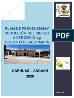 9832 Plan de Prevencion y Reduccion Del Riesgo de Desastres Ante Covid19 Distrito de Acopampa 2020 2022