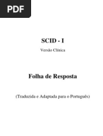 folha de resposta da SCID CV