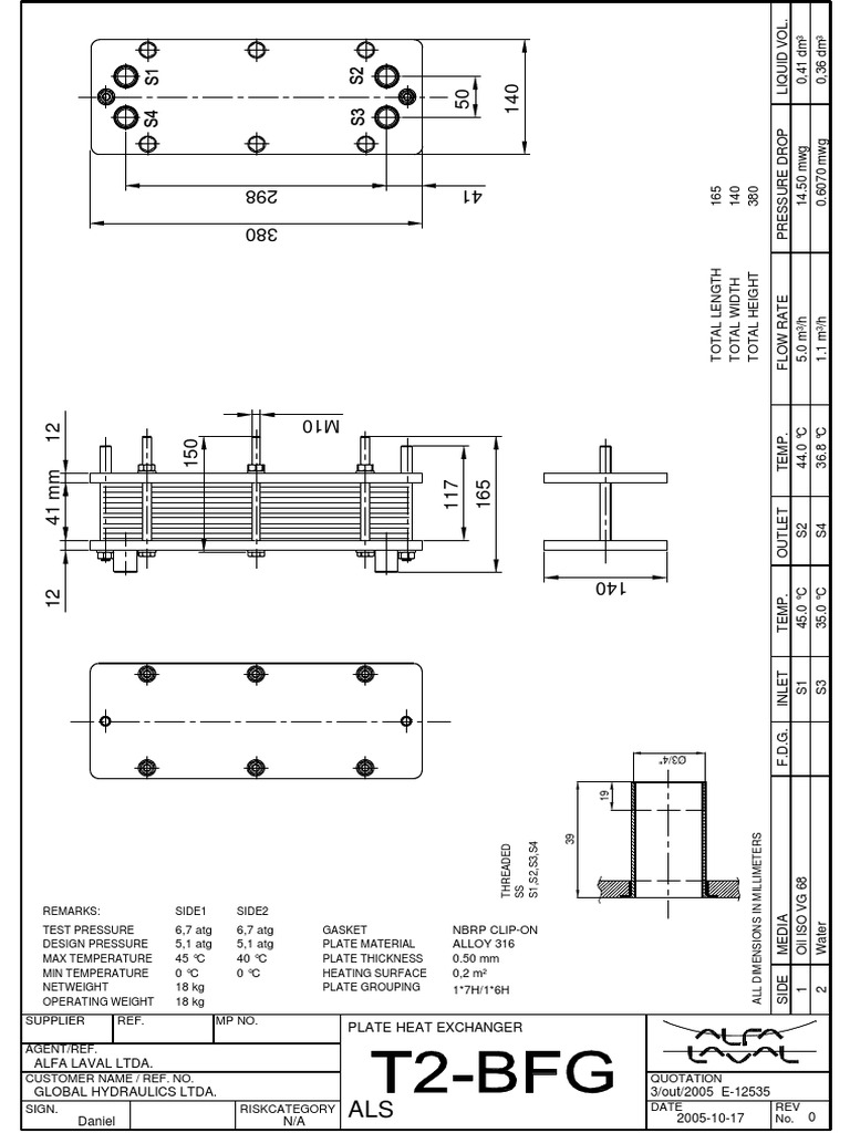 Plate Heat Exchanger Alfa Laval Ltda. Global Hydraulics Ltda. 3/out