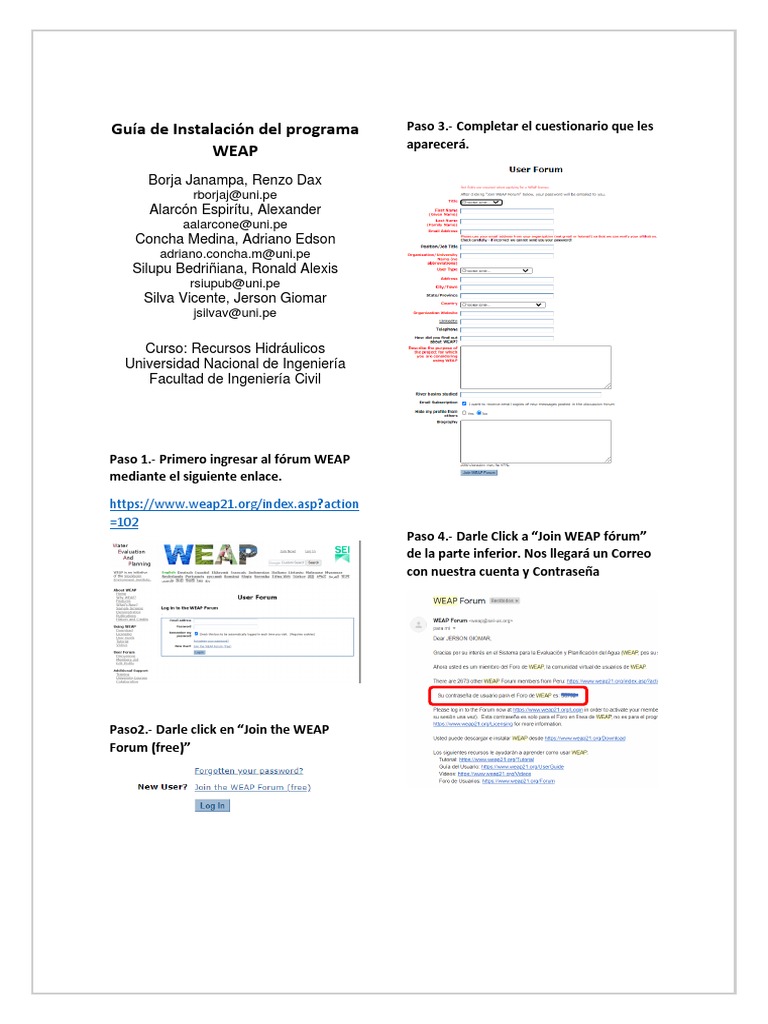 Guía de Instalación Del Programa WEAP | PDF