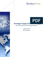 Strategic Supply Chain Planning: Three Key Priorities of The Chief Supply Chain Officer September 2010 Nari Viswanathan