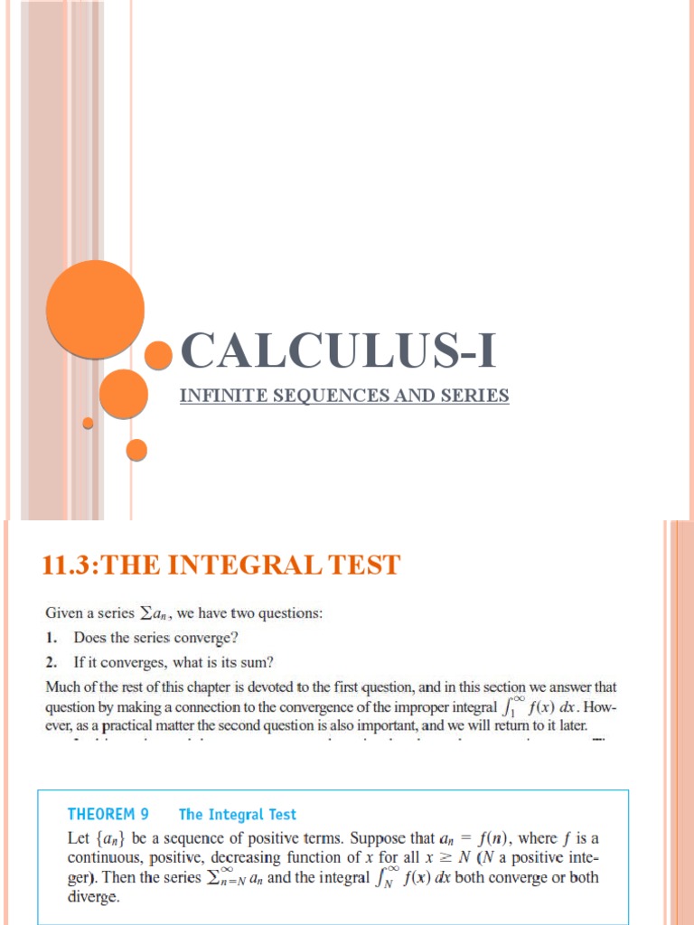 Calculus-I: Infinite Sequences and Series | PDF
