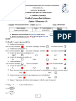 Aissaoui Med Bahaa Eddine. - Groupe 24. - Matiere - Mecanique - Des - Fluides - Option - B