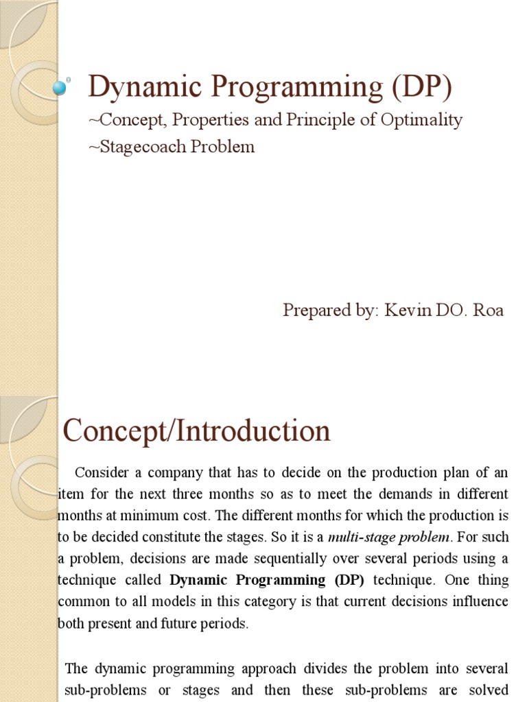 Dynamic Programming (DP) | PDF | Dynamic Programming | Cognitive Science