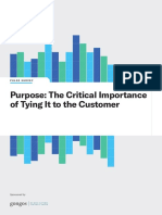 Purpose The Critical Importance of Tying It To The Customer