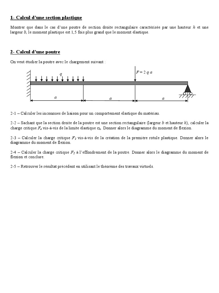 Calcul de rotules plastiques en poutres | PDF | Flexion (matériau ...