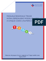 Manuale Regionale Triage Intra-Ospedaliero Modello Lazio A Cinque Codici PDF
