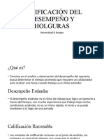 Calificación Del Desempeño y Holguras