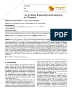 Determination of Iron in Some Selected Iron Containing Tablets Using Redox Titration