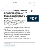 Secondary Prevention of Cardiogenic Arterial Thromboembolism in The Cat Clopidogrel Vs Aspirin