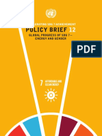 Accelerating SDG 7 Achievement - Policy Brief 12 Global Progress of SDG 7 - Energy and Gender