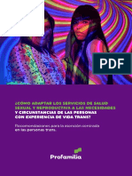 Como Adaptar Los Servicios de Salud Sexual y Reproductiva A Las Necesidades y Circunstancias de Las Personas Con Experiencia de Vida Trans PDF