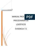 Evidencia 7.5 Manual Procesos y procedimientos Logisticos