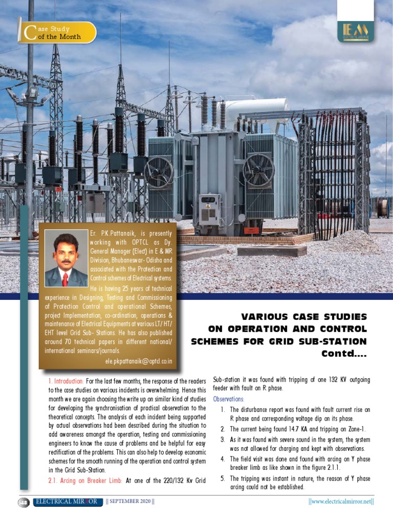 Case Study EM Sept 2020 - F | PDF | Electrical Substation | Electric Arc