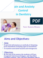 Pain and Anxiety Control in Dentistry