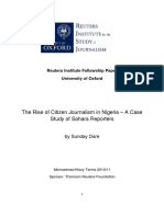 The Rise of Citizen Journalism in Nigeria - A Case Study of Sahara Reporters
