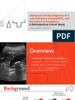 Ultrasound For The Diagnosis of A Cute Calculous Cholecystitis, and The Impact of Analgesics
