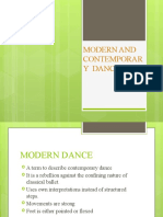 Modern and Contemporar Y Dance