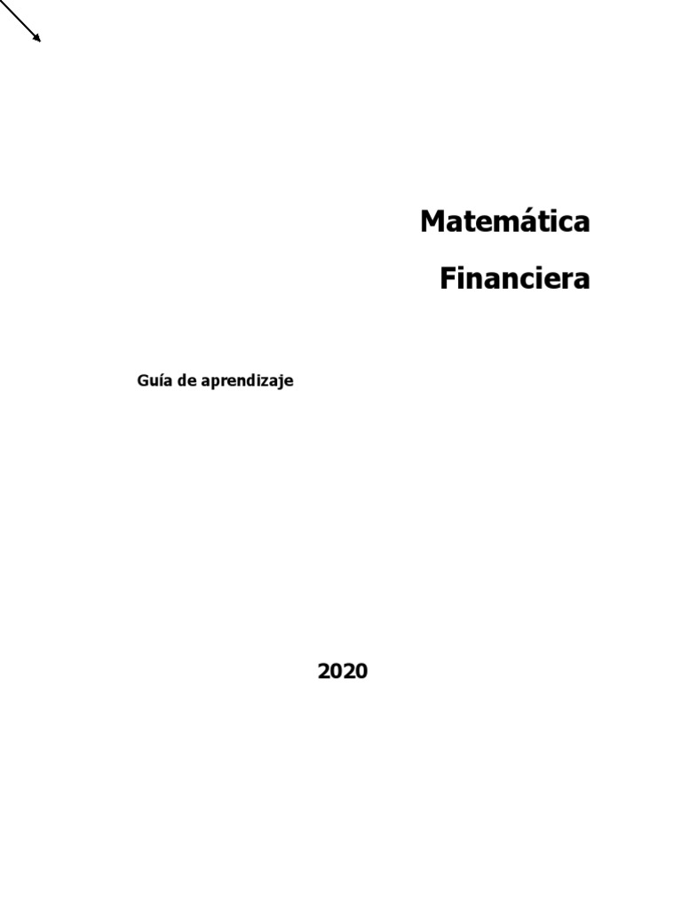 Guía Básica de Matemática Financiera | PDF | Finanzas Matemáticas | Interés