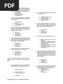 CHN Post Test 2